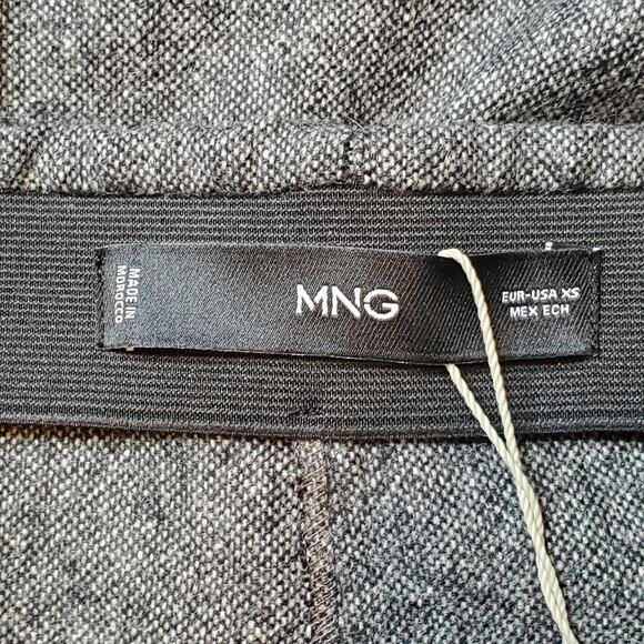 Mango Women's Size XS NWT Brushed Wool Blend Straight Leg Suit Pants Gray - Picture 7 of 8